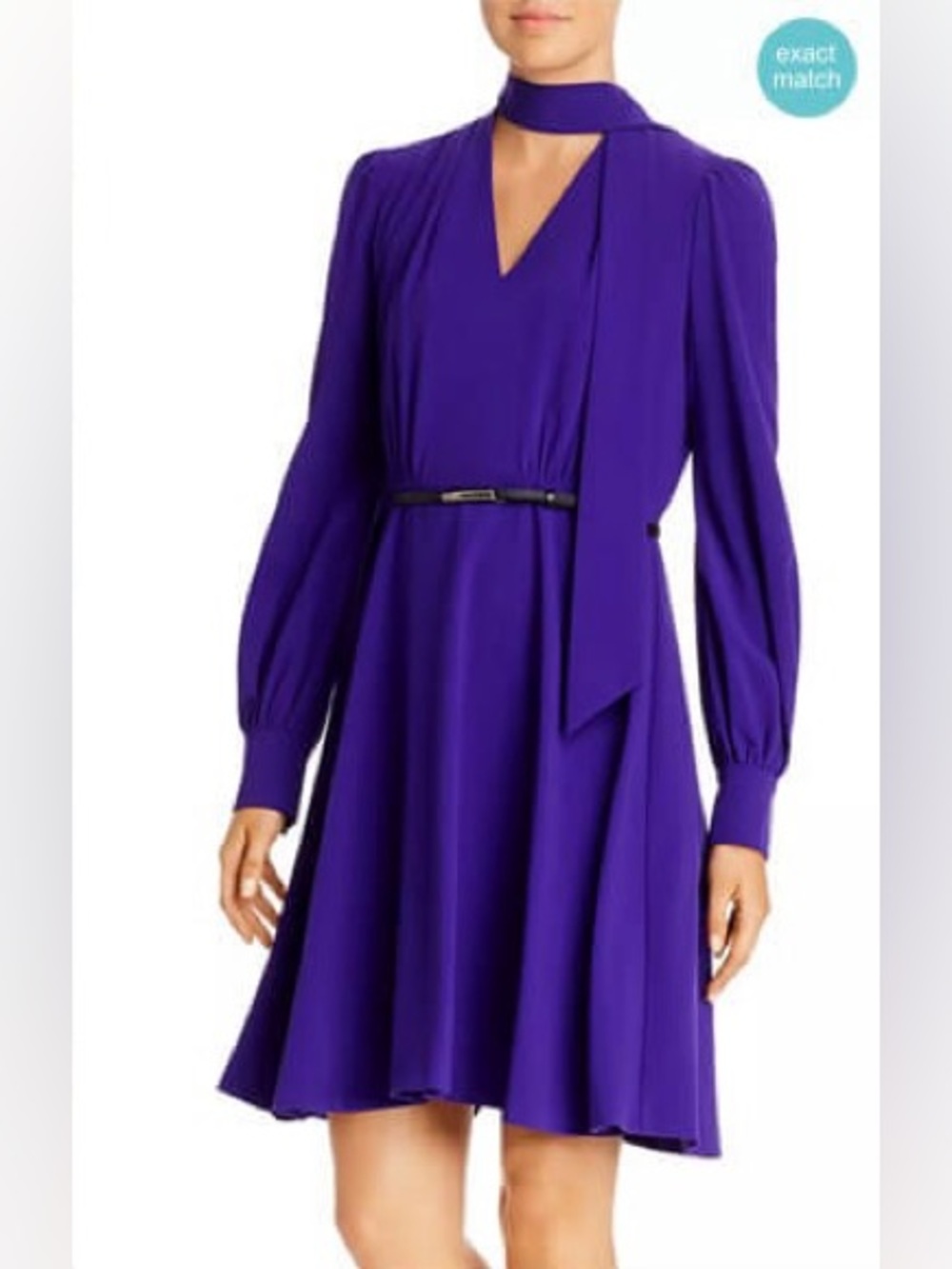 Elie Tahari Eleanora Tie-Neck Dress